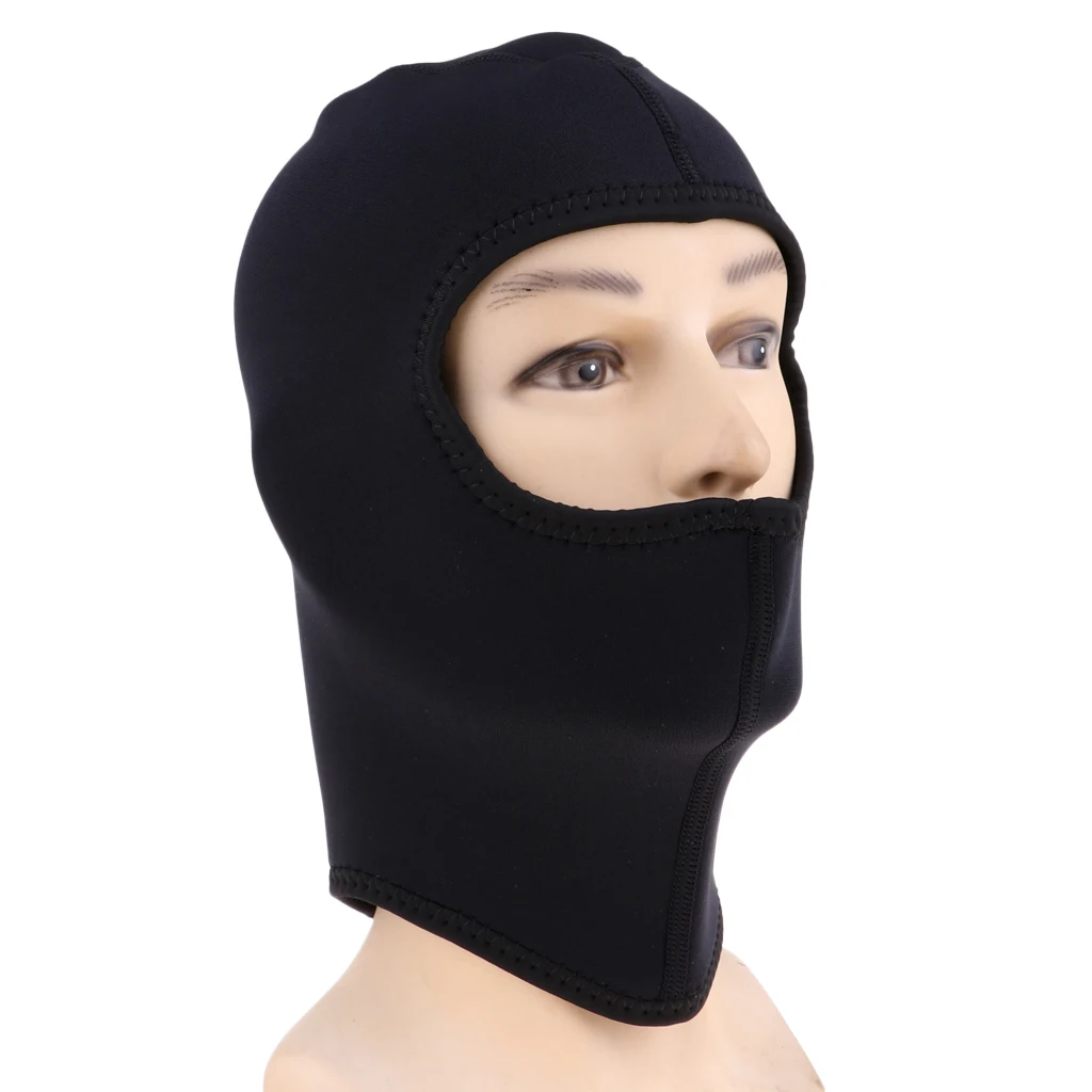 3mm Neoprene Scuba Diving Neck Hat Full Face Mask Wetsuit Snorkeling Bib Hood Surfing Swimming Hood Cap Head Cover for Women Men