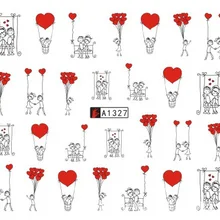 Наклейка на ногти водная наклейка сладкая любовь сердце ногти слайдер художественный дизайн украшения тату Маникюр фольга клейкие обертывания Pegatinas