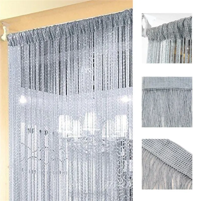 KiWarm colorido de moda Cadena de cortina de puerta de habitación divisor Panel de la ventana cortina colgando de la pantalla de cristal borla con cuentas