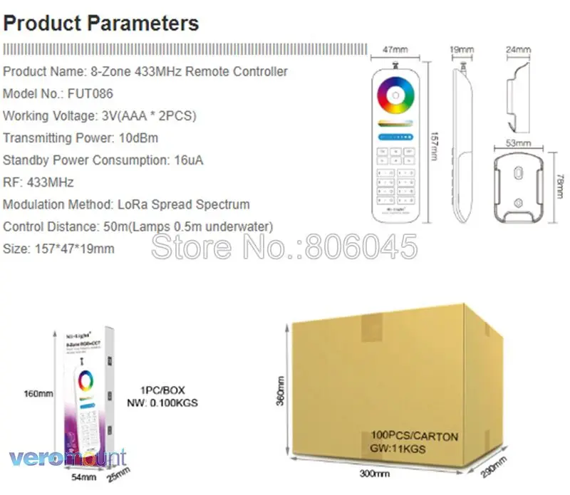 Miboxer WL-433 433 МГц шлюз 2,4 ГГц WiFi совместимое управление приложением DMX512 управление Amazon Alexa и Google Assistant Голосовое управление