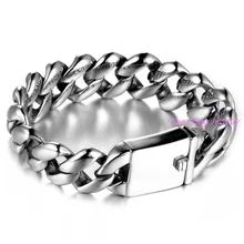 Hot Sale Men Jewelry Pulseras Simple Silver/Gold/Black Stainless Steel Link Chain Bracelets Male Bracelet Punk Accessories