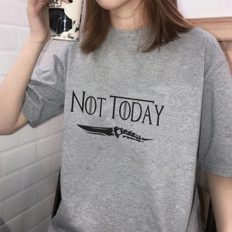 Женская футболка с буквенным принтом Not Today Valar Dohaeris Grunge женская одежда в