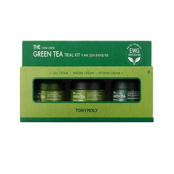 

Korea Cosmetics The Chok Chok Green Tea Trial Kit 3pcs Intense Moisturizing Cream Anti Wrinkle Whitening Cream Face Skin Care