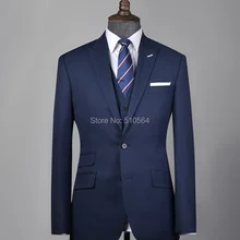 Индивидуальный заказ парусники с шерстяными голубыми высокого качества костюм Для мужчин, костюм из 3 предметов синий/темно-синий/серый/черный Цвет костюмы(куртка+ штаны+ жилет