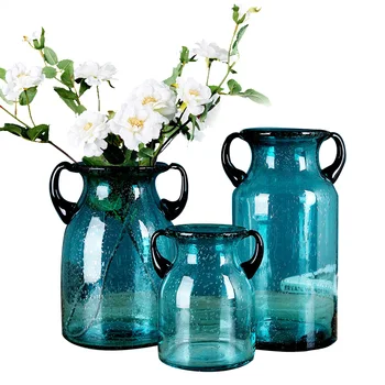 

Nordic Style Home Decoration Flower Glass Vases Tabletop Desk Decor Modern Floor Vase Ornament Home Decor TV cabinet Vase