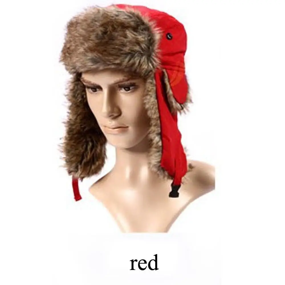 Новинка, мужская и женская спортивная шапка, зимняя утолщенная ветрозащитная шапка для бега, лыжная уличная Кепка, морозостойкая маска, наушники, зимние шапки, теплая шапка s - Цвет: Red