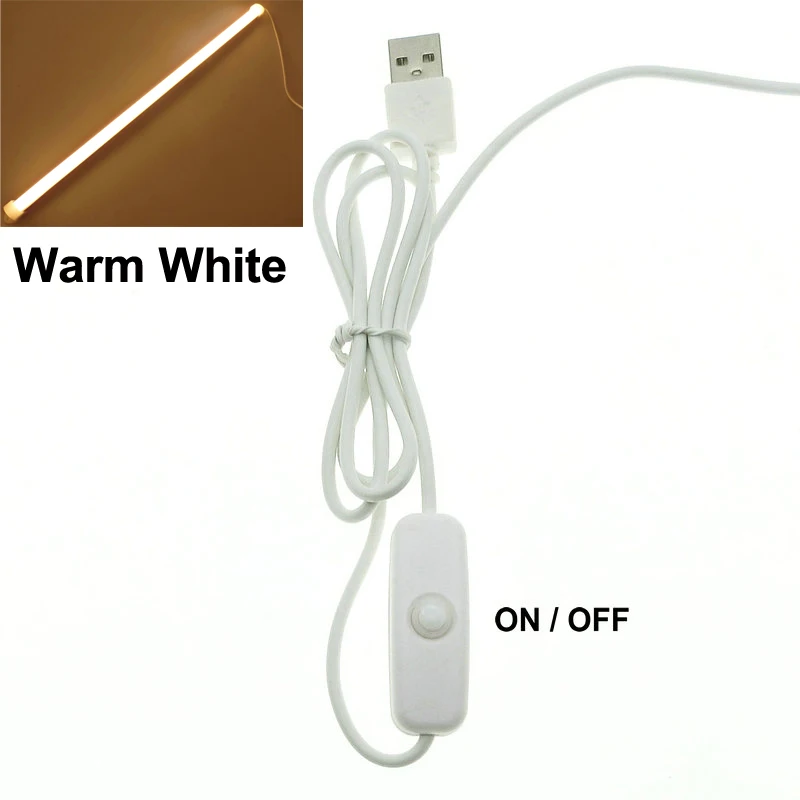 Warm White 5 в светодиодный светильник для книг, лампа для чтения в студенческом общежитии, светильник для чтения с USB переключателем, регулируемая светодиодная лента для работы в офисе, для детей, для учебы, настольная лампа - Испускаемый цвет: Warm White