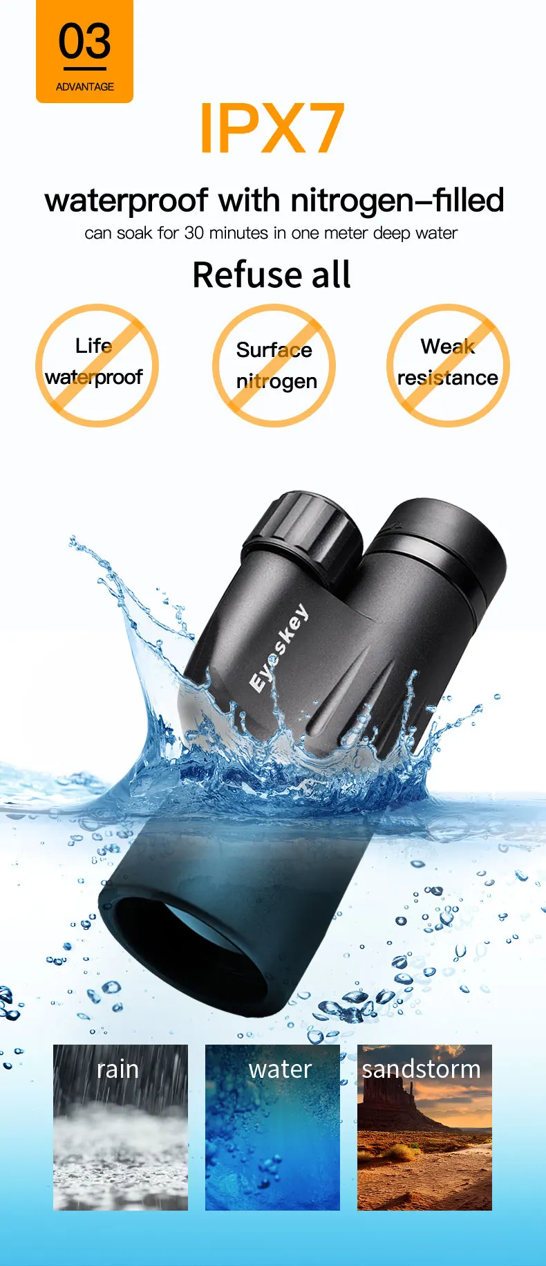 telescópio nitrogênio ajustável eyecup bak4 prisma óptica
