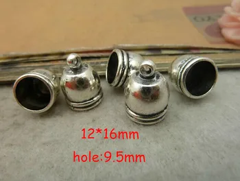 

80 pcs Vintage Silver Bell Shape Beads Caps,12*16mm With 9.5mm Hole,Tassels Caps Jewelry Making Supplies No Lead No Nickel