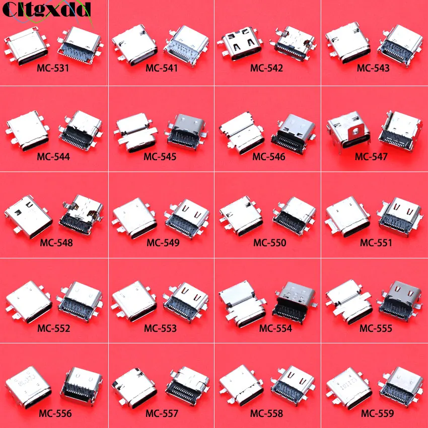 20models Micro USB Type-C SMT DIP Female Connector USB3.1 For Mobile Phone Notebook Charging Port Mini USB Jack Socket Connector afbeelding