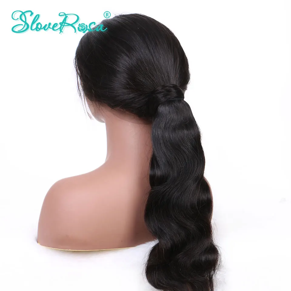 Ponytail Body Wave Brazilian Hair Natural Black Color For Woman 150g Remy Human Hair Ponytails Clip-In Slove Rose