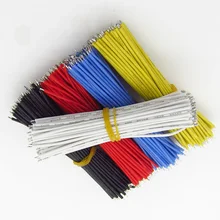50 шт./лот оловянный Макет соединительный кабель провод 10 см 24AWG для Arduino 5 цветов гибкий двухконцевой ПВХ провод электронный