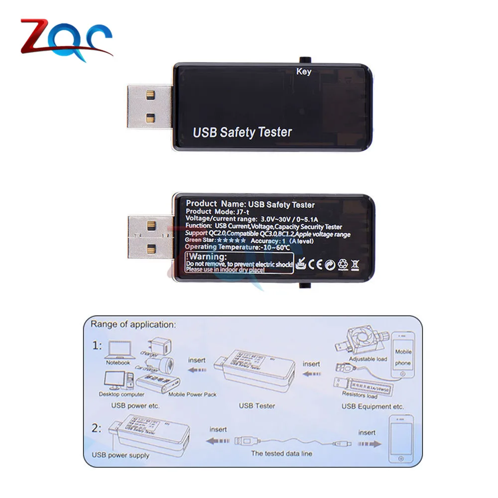 0 5A ЖК цифровой USB Вольтметр Амперметр тестер мощности мультиметр ток и