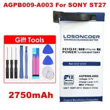 Losoncoer 2750 мА/ч, AGPB009-A003 мобильного телефона Батарея для sony Ericsson Xperia Go ST27i ST27A ST27 Батарея+ номер для отслеживания