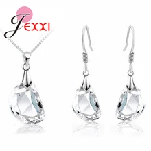 Комплект из колье и серёг серебра 925 пробы|drop earrings set|earrings setset wedding