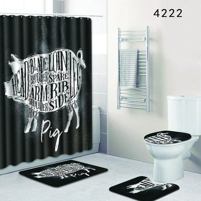 Bathroom Set With Shower Curtain