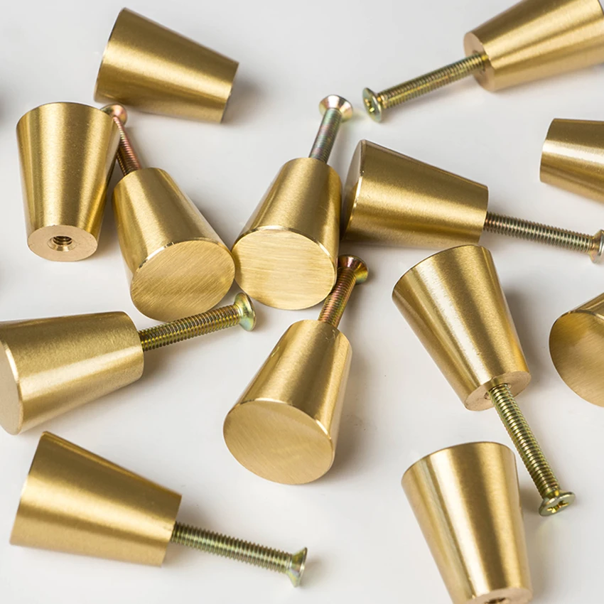 

Pure Brass Door Handle with Screw Wardrobe Cabinet Drawer Knobs Pull Handle Furniture Hardware 15x17mm,15x20mm,18x20mm,20x25mm