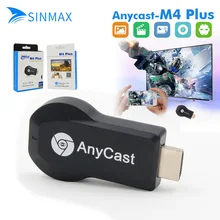 AnyCast M4 Plus Wireless WiFi Pantalla Dongle Receptor 1080 P HD Interfaz TV Stick Miracast DLNA Airplay para Teléfonos Inteligentes Tablet