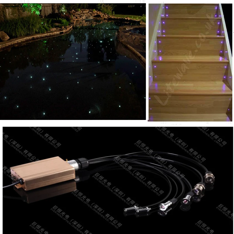 Free shipping underwater RGB led fiber optic lights for swimming pool