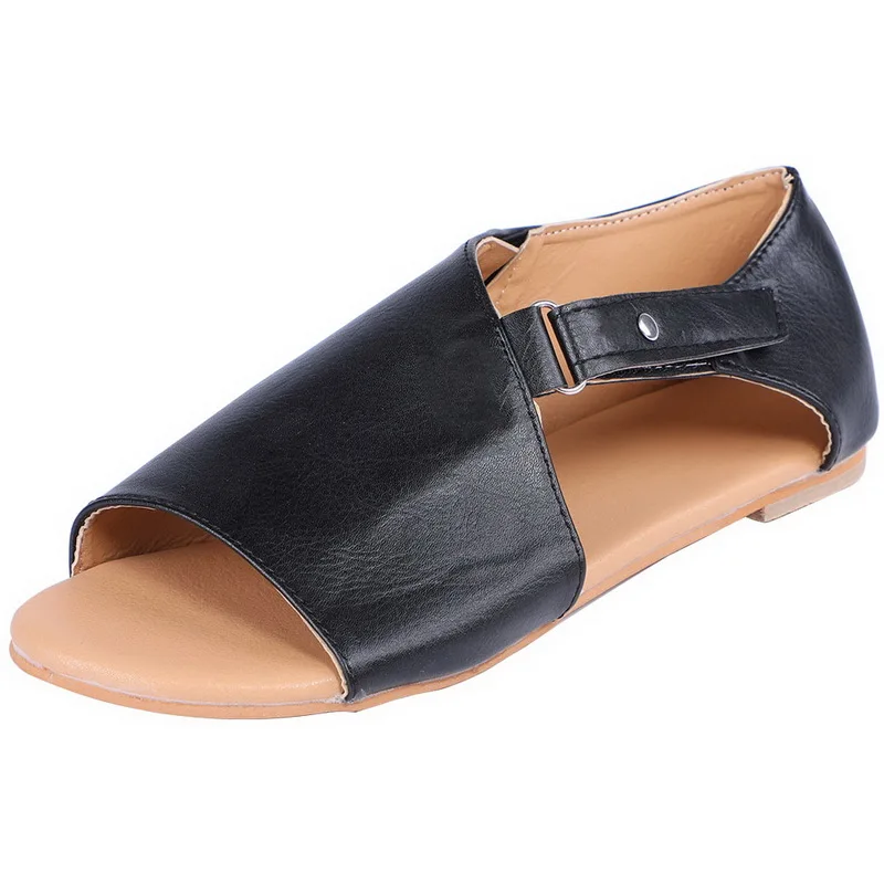 

Women's Buckle Strap Outdoor Solid Color Flatform Sandals Female Fish Mouth Beach Summer Casual Sandals