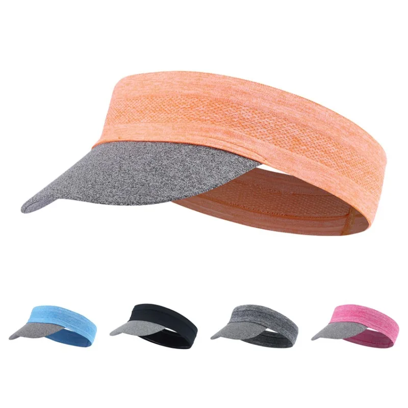

Summer Sun Visor Breathable Elastic Outdoor Sports Visor Cap Ultralight Quick Dry Golf Tennis Running Hat For adult