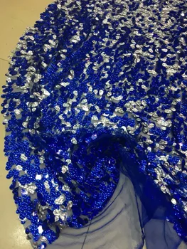 

super Quality sequins tule lace fabric special French net Lace Fabric with sequins S-1116116 for party dress