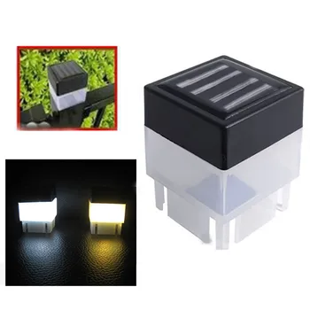 

New High Quality Solar Powered Outdoor LED Square Fence Light Garden Landscape Post Deck Lamp Lampe#X