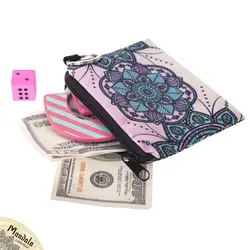 Новые модные принты Для женщин кошелек владельца цветок мини кошелек высокое качество небольшой кошелек на молнии женский деньги сумки