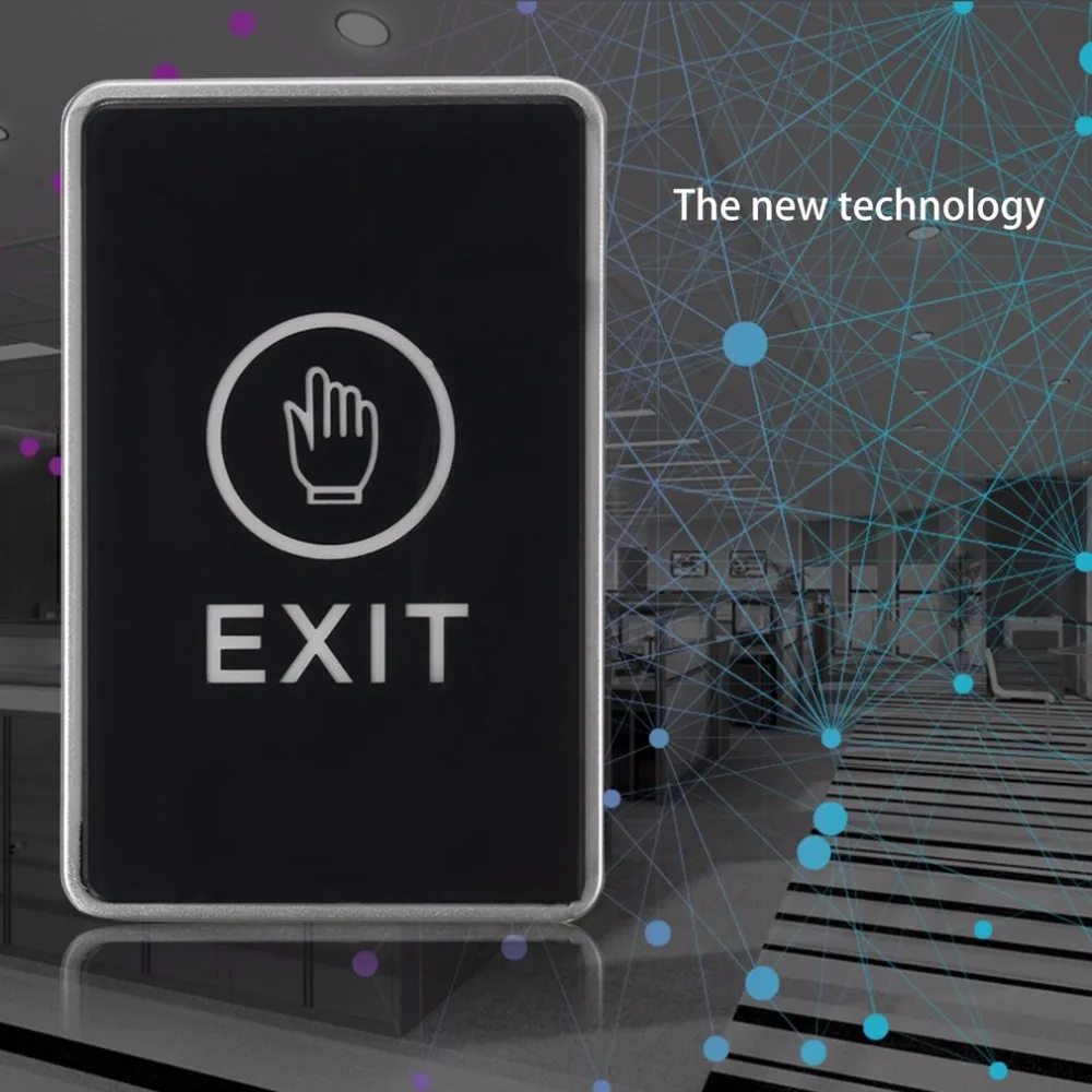 

LESHP Push Touch Sensor Exit Button Security Access Control System Door Exit Release Button With LED Indicator Light for Home