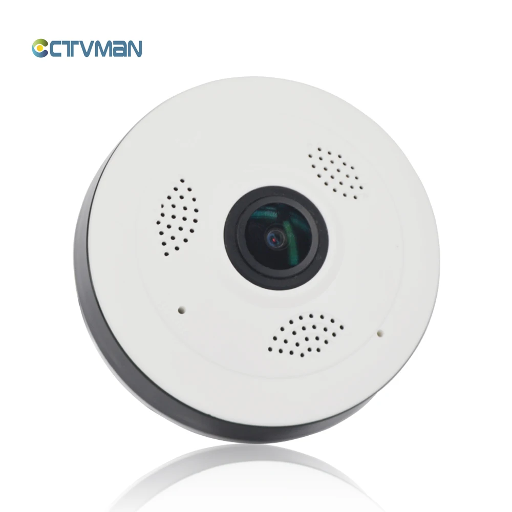 01CTVMAN Wi-Fi Camera IP 16GB SD Card with Panoramic 360 960P Fisheye Video Audio Talk Baby Monitors HD Home Security Surveillance