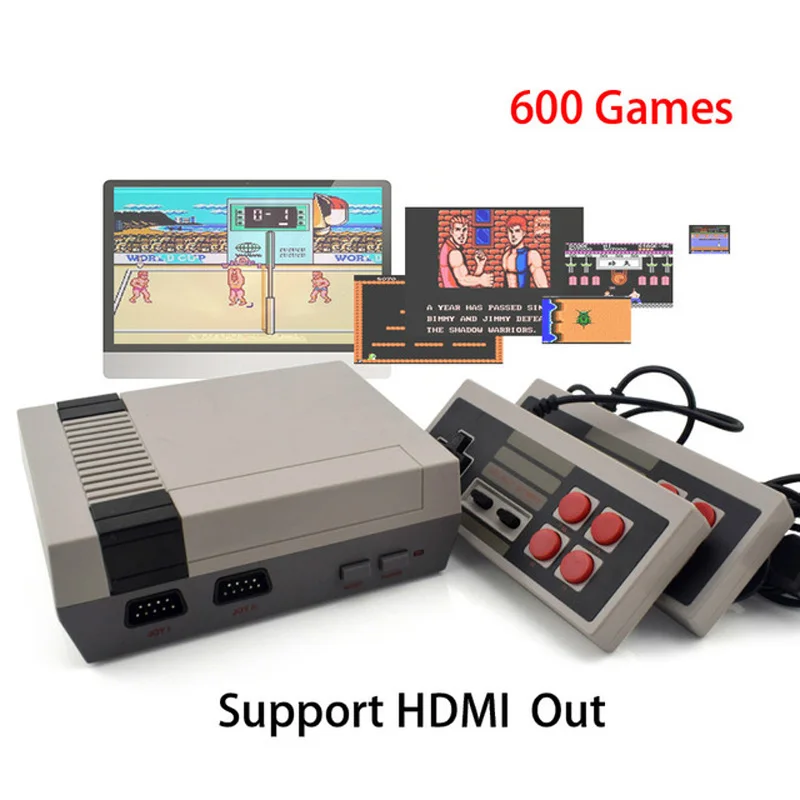 Ретро консоль NES Мини ТВ Видео игровая консоль FC Ретро игровая Поддержка HDMI/AV 8 бит Ретро 600/500 игры Ручной игровой плеер