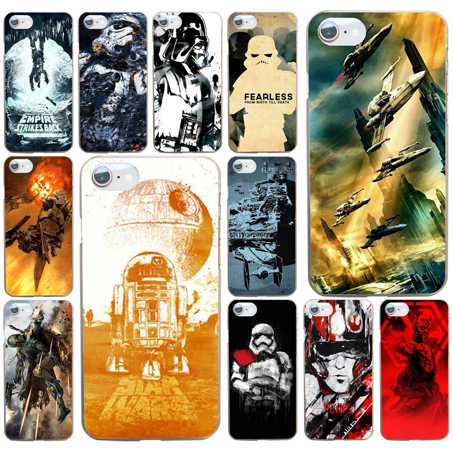 

113AD film series Star Wars stormtroopers design Hard Transparent Cover Case for iphone 4 4s 5 5c 5s se 6 6s 8 plus 7 7 Plus X