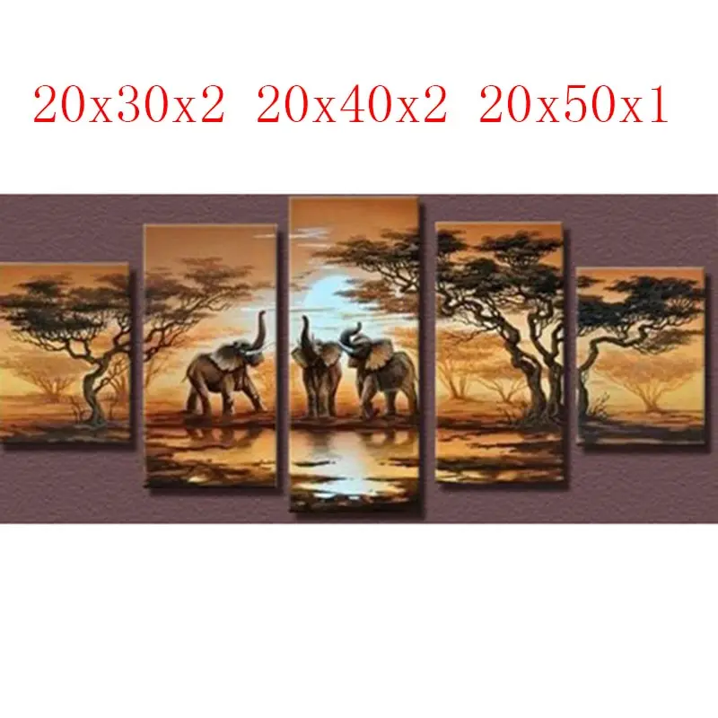 

5PCS diamond embroidery Elephant diamond painting Cross Stitch full Square/Round drill Rhinestone gift Wedding decoration