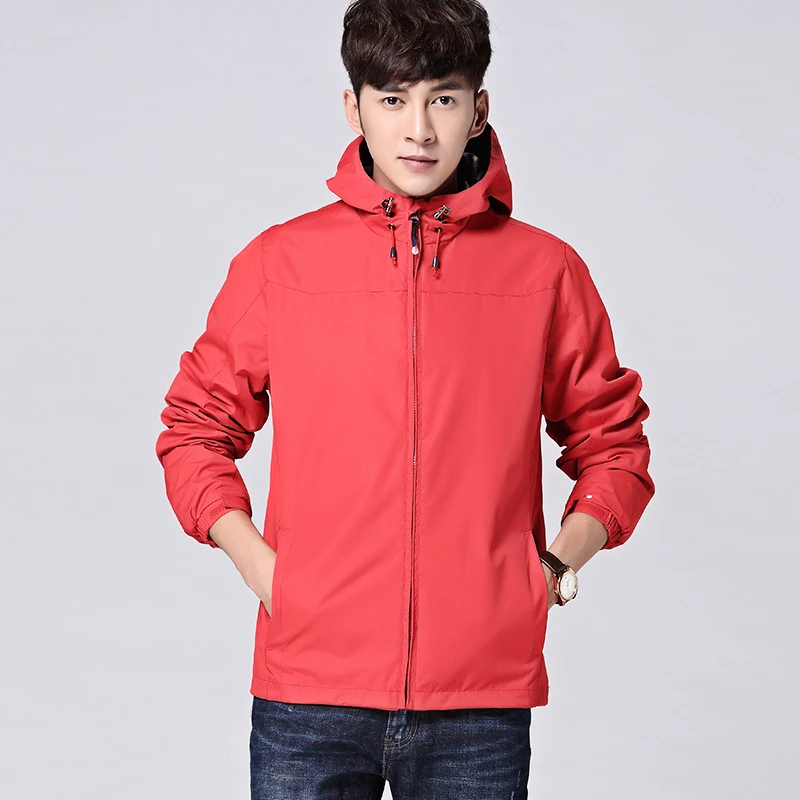 

2018 Men's Spring Autumn plus Size Jackets men hooded Mountaineering Jackets Quick-drying Windbreaker coats Sportswear Tops