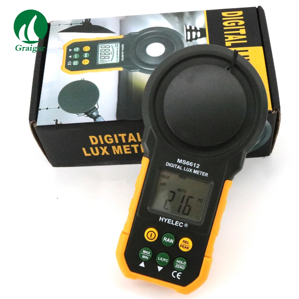 

High Accuracy Digital Multi Function Luxmeter MS6612 Lux Meter featured Cosine Angle Deviation