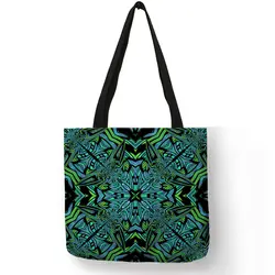 Bolsa Femina Sac основной Для женщин девочек для ежедневных покупок сумка для продуктов темно-Цветной Цветочный принт прочная ткань сумки