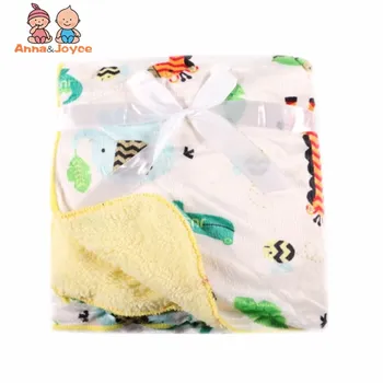 

Factory Price Squirrel Animal Printed Baby Blankets Newborn Super Soft Kid Sleep Cartoon Infant Blanket 102*76cm