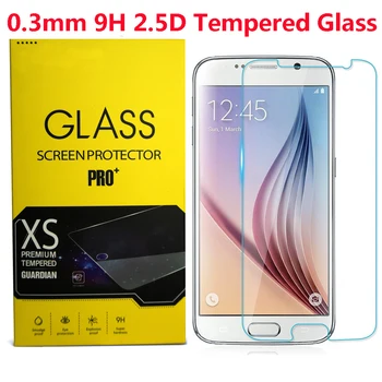 9H 2.5D protectora de la pantalla de vidrio templado Protector película para samsung galaxy s3, S4 y S5 S6 S7 A3 A5 A7 A8 J1 J5 J7 nota 2 3 4 5 E7
