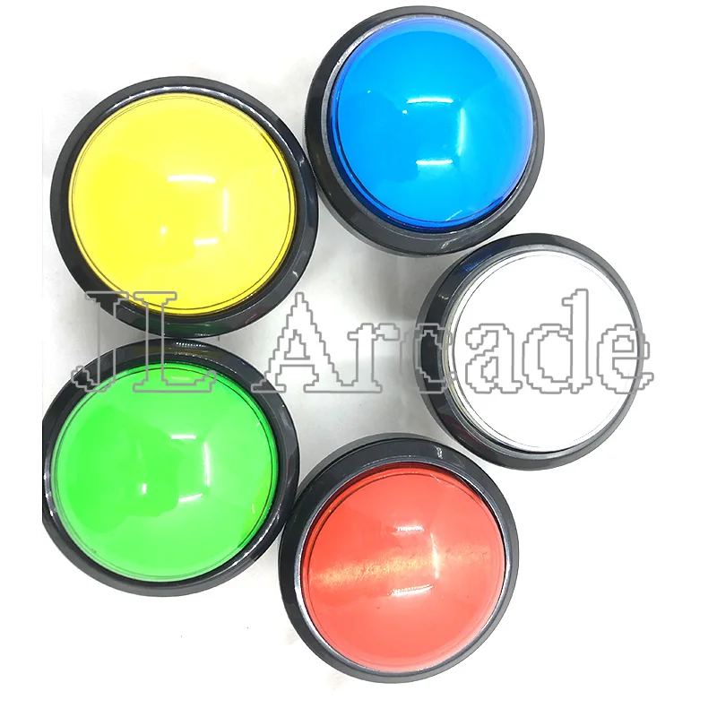 

50PCS 60mm Big Round Push Button LED Illuminated with Microswitch for DIY Arcade Game Machine Parts 5/12V Large Dome Light
