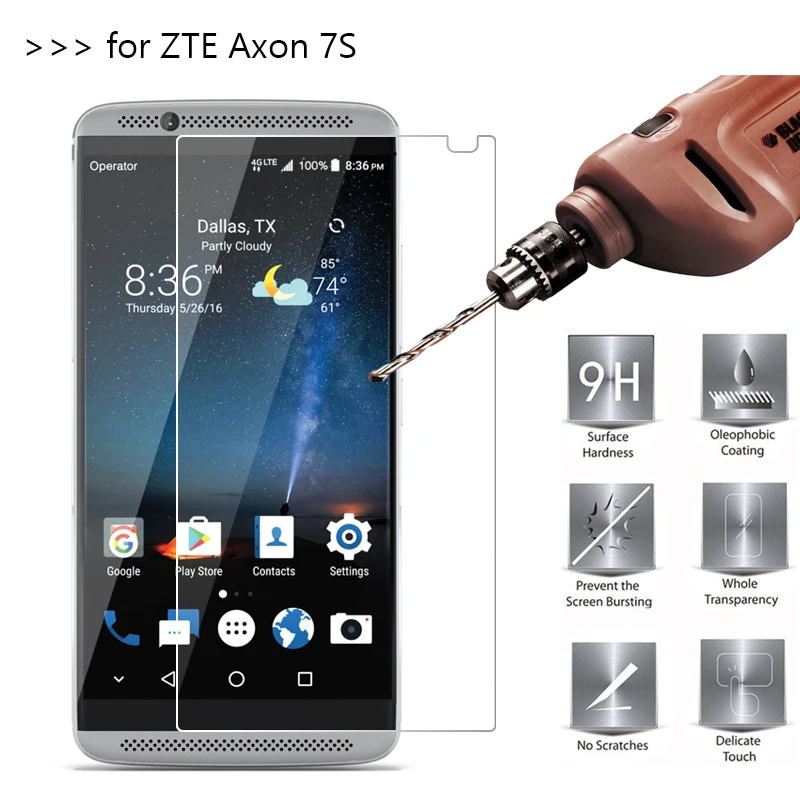 10 шт./лот Премиум закаленное Стекло для zte AXON 7 s Экран протектор Закаленное