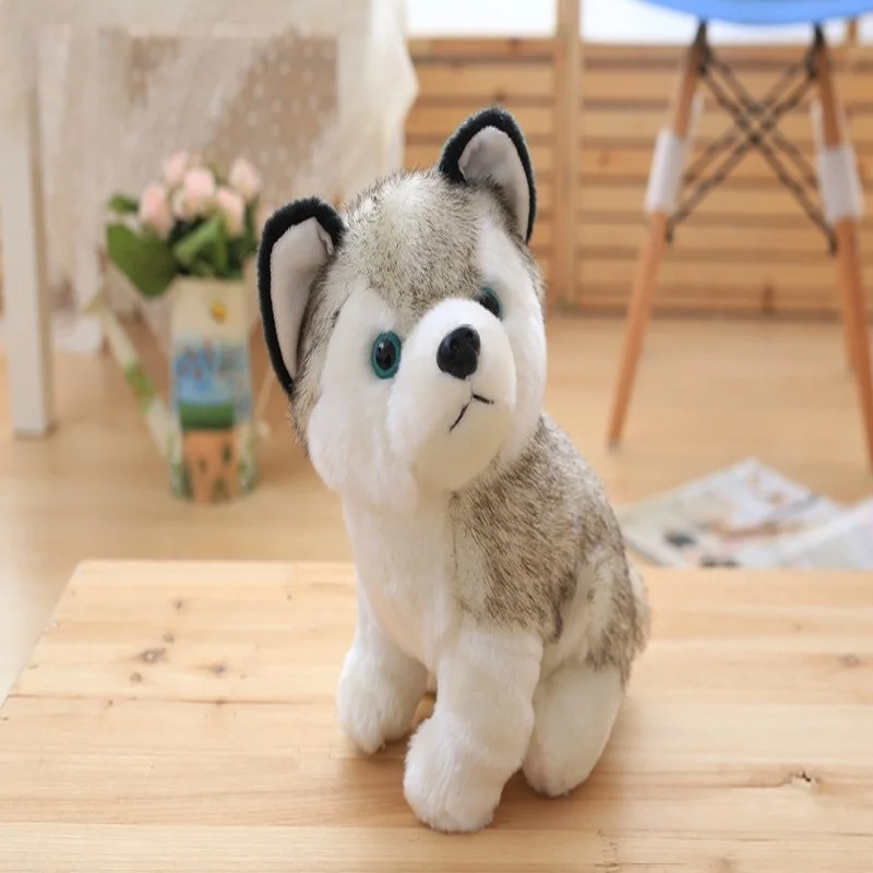 hot selling 18cm cute Alaskan Malamute Plush toys kawaii Cape dog dolls