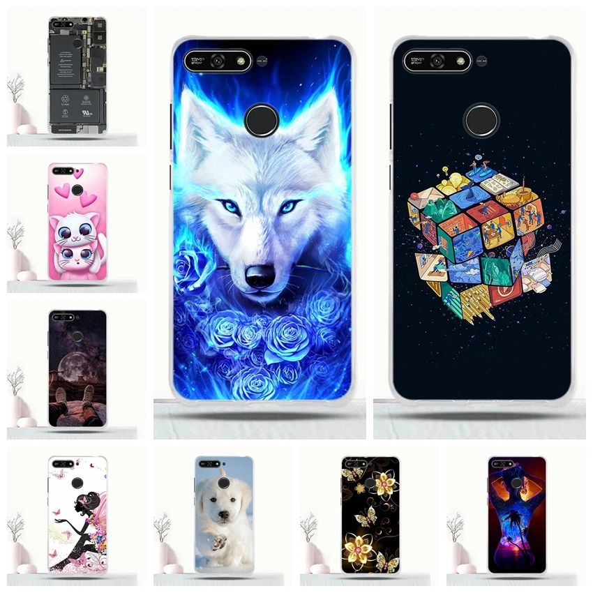 

For Huawei Y6 2018 / Y6 Prime Back Cover Thin Soft TPU 5.7'' For Huawei Honor 7A / 7A Pro ATU-L21 Cute Dog Patterned Phone Case