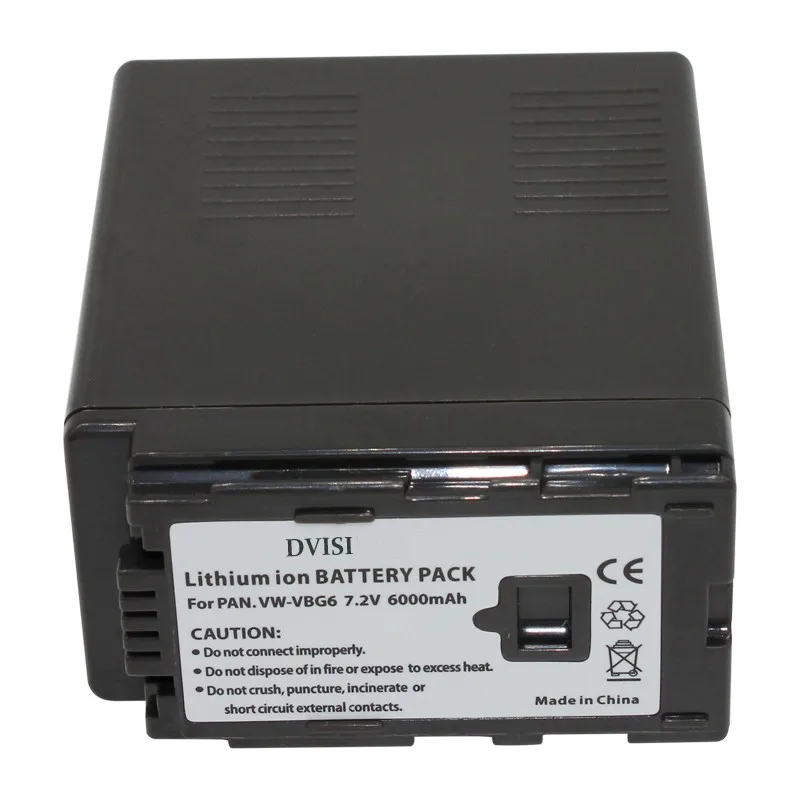 Аккумуляторная литий ионная батарея VW VBG6 VWVBG6 7 2 в 6000 мАч 4 шт.|camera battery|battery for