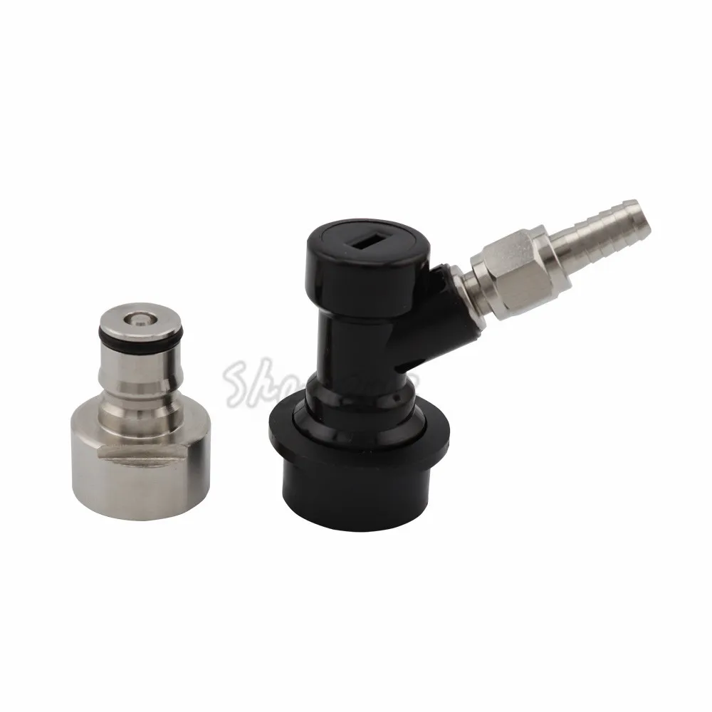 Draft Beer Keg Coupler Ball Lock Post Disconnect Conversion Kit G58 Thread Bottle Carbonation Cap for Home Beer Brewing (1)