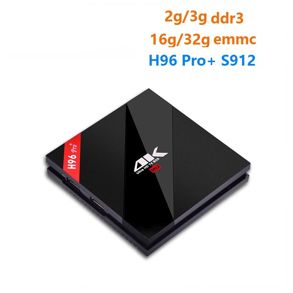 ТВ приставка [WeChip] H96 Pro Plus android 7 1 OS Восьмиядерный S912 3G/32G 2 4G/5 8 GHz Wifi 4K BT4.1 4K2K @ 60FPS 1000M с