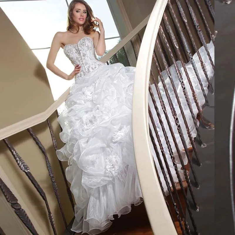 Buy Luxurious Bling Sweetheart Wedding dresses Zipper