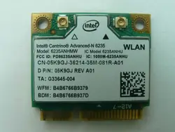 6235 6235 6235anhmw WLAN карты портативный ноутбук беспроводной сетевой карты для Intel Centrino усовершенствованные-n Bluetooth 4.0 Половина мини карты 300 Мбит/с