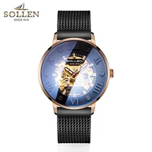 Skeleton Tourbillon Mechanical Watch Men Automatic Classic Rose Gold Leather Mechanical Wrist Watches Relogio Masculino Skeleton Tourbillon Mechanical Watch Men Automatic Classic Rose Gold Leather Mechanical Wrist Watches Relogio Masculino