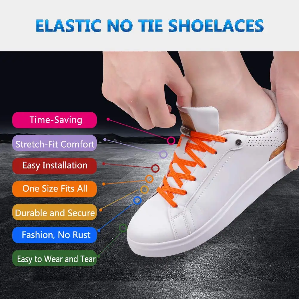 Плоские эластичные шнурки для обуви обновленная версия эластичные шнурки без завязок с магнитным замком для взрослых и детей