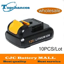 Wholesale 10PCS High Quality New power tool Battery For Dewalt 12V 2.0Ah 2000mah MAX Li-ion DCB120 DCD710 DCF813 DCF815 DCF610